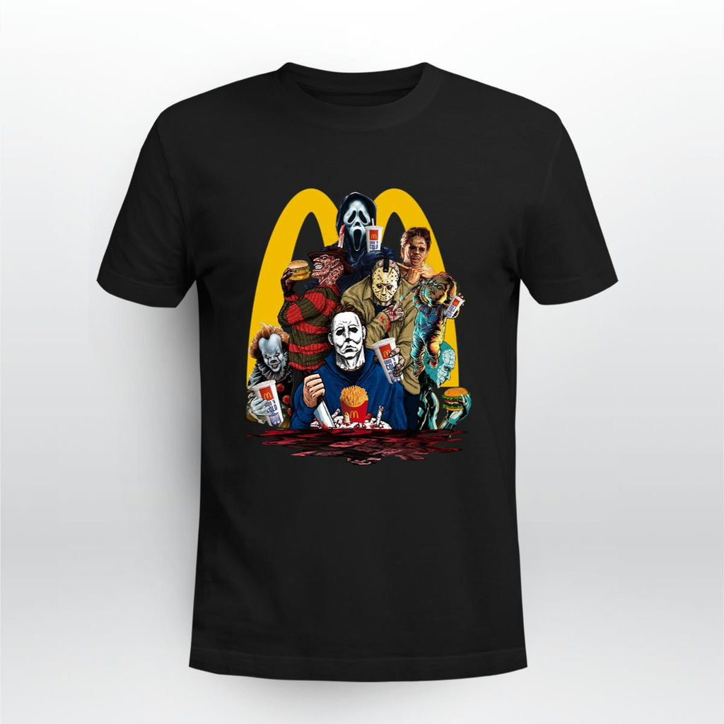 Horror Movie Characters Mcdonald Shirt, Classic Style T-Shirt, Premium Shirt